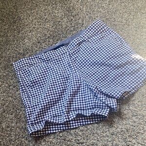Nautica Blue and White Gingham Shorts